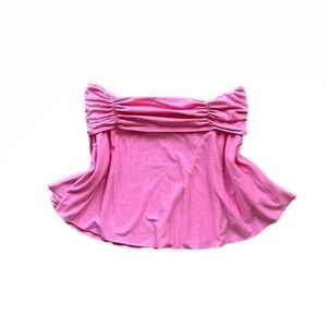 VTG y2k bubblegum pink fold over ruched mini skirt S